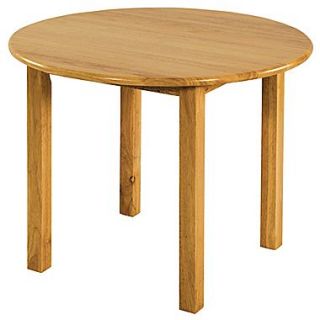 ECR4Kids 30 Round Wood Table With 22 Legs, Natural Oak