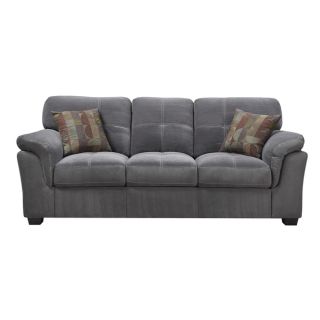 Dorel Living Asher Grey Microfiber Sofa
