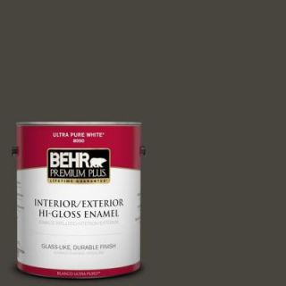BEHR Premium Plus 1 gal. #S H 780 Thorny Branch Hi Gloss Enamel Interior/Exterior Paint 830001
