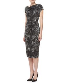 Michael Kors Fox Print Jersey Dress