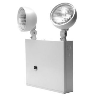 Lithonia Lighting New York Approved 2 Head White Steel Emergency Fixture Unit ELT618NY