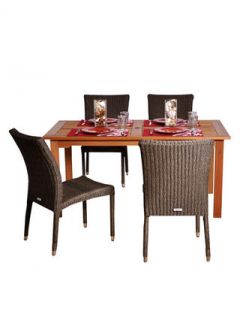 Brugge Rectangular Patio Dining Set (5 PC) by International Home