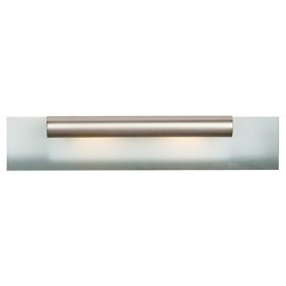 Roto Fluorescent Vanity Light Satin Chrome Finish with Frosted Glass