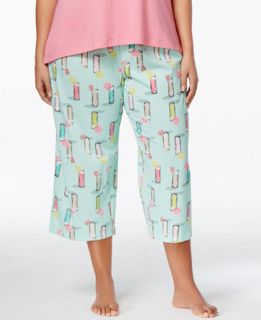 Hue Plus Size Printed Capri Pajama Pants   Bras, Panties & Shapewear