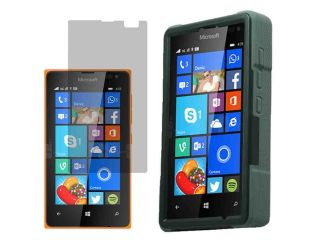 Tough Protector Shell Stand Cover Case For TMobile Microsoft Lumia 435 xLCD Film