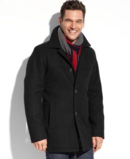 Tommy Hilfiger Coats, Melton Wool Walking Coat with Scarf