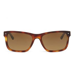 GIORGIO ARMANI   Havana rectangle sunglasses