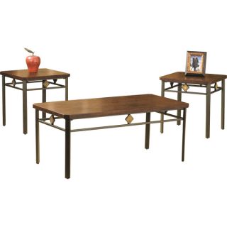 Roman Wood and Metal Table (Set of 3)   17161977  