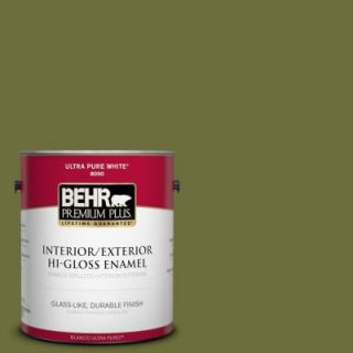 BEHR Premium Plus 1 gal. #400D 7 Jungle Trail Hi Gloss Enamel Interior/Exterior Paint 830001