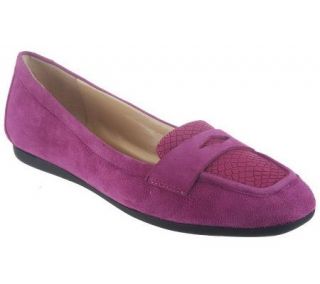 Isaac Mizrahi Live Suede Loafers with Novelty Trim —