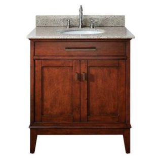 Pegasus Manhattan 30 in. Vanity with Granite Vanity Top in Beige and White Undermount Basin 11011 VS31L