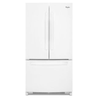 Whirlpool 20 cu ft Counter Depth French Door Refrigerator with Single Ice Maker (White) ENERGY STAR