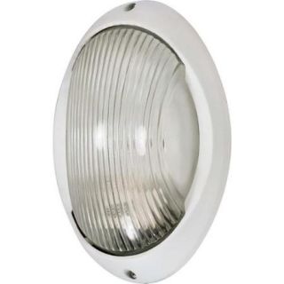 Nuvo Energy Saver 1 light Semi Gloss white Large Oval Bulk Head