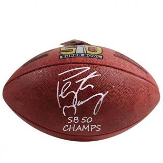 Peyton Manning Signed Authentic Football with "SB 50 CHAMPS" Inscription by Ste   8045823