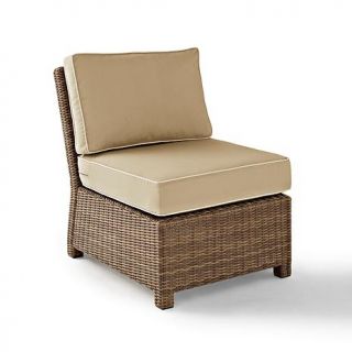 Crosley Biltmore Outdoor Wicker Sectional Center Chair with Sand Cushions   7743781