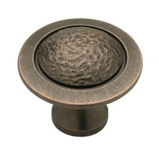 Liberty Circles and Scrolls 1 1/2 in. Venetian Bronze Rough and Smooth Cabinet Knob PBF572H VBR C