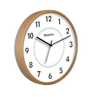 WestClox 9.5 inch Retro Red Deep Wall Clock