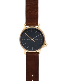 Shinola The Runwell Rose Golden Watch with Oxblood Leather Strap, 36mm