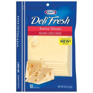 Kraft Big Slice Natural Swiss Cheese Slices 8 oz 10 ct