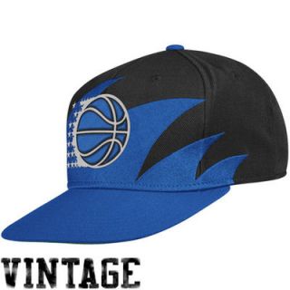 Mitchell & Ness Orlando Magic Royal Blue Black NBA Sharktooth Snapback Adjustable Hat