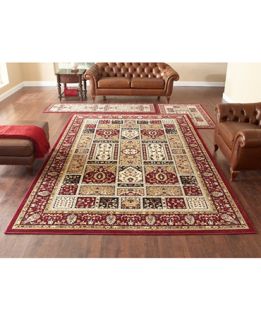 Kenneth Mink Area Rug Set, Roma Collection 3 pc set Panel Red   Rugs