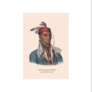 Shin Ga Ba W'Ossin (A Chippeway Chief) Print (Canvas 12x18)