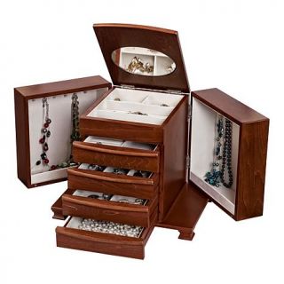 Mele & Co. Caprice Antique Walnut Finish Wooden Jewelry Box   7133591