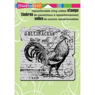 Stampendous Cling Rubber Stamp Rooster Elements