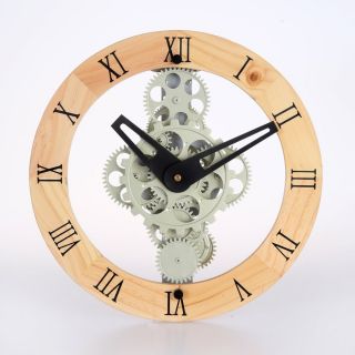 Maple's Moving Gear Analog Round Indoor Wall Clock
