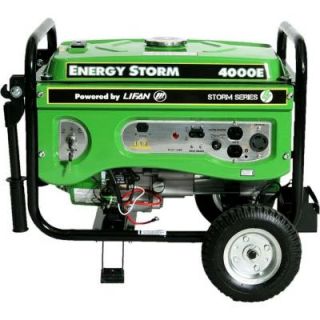 LIFAN Energy Storm 4,000 Watt 211cc Gasoline Powered Electric Start Portable Generator with Voltage Selector Switch ES4000E