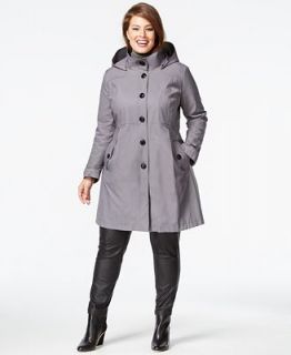 DKNY Plus Size A Line Trench Coat   Coats   Women