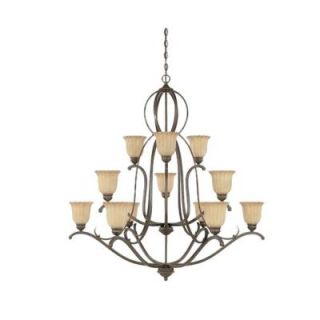 Designers Fountain Ordos 12 Light Forged Sienna Hanging Chandelier HC0947