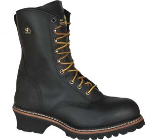 Mens Golden Retriever Footwear 9217 Deluxe 9 Super Logger   Black Buffalo Leather