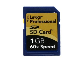 Lexar Professional Series 1GB Secure Digital (SD) Flash Card Model SD1GB 60 380