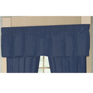 Blue Dark Chambray Rod Pocket 54 Curtain Valance