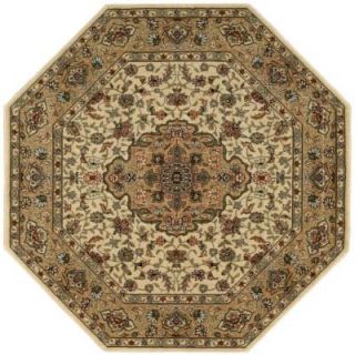 Nourison Persian Arts Ivory/Gold 5 ft. 3 in. Octagon Area Rug 694577