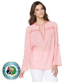 Margaritaville Embroidered Gauze Tunic   7977524