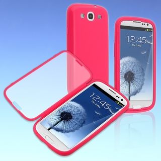 BasAcc Pink/ Frosted Book TPU Case for Samsung Galaxy S III/ S3 i9300