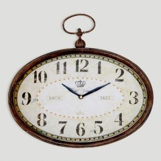 Chantal Oval Horizontal Iron Clock