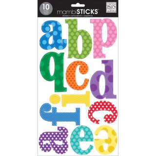 Mambi Large Alphabet Stickers 10 Sheets 7X12 Primary Colors With