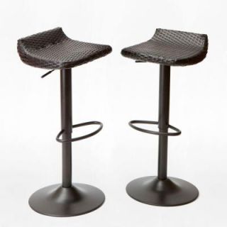 RST Brands Woven Wicker Patio Bar Stool (2 Pack) IP PEBST3205 DECO