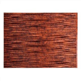 Fasade 24 in. x 18 in. Waves PVC Decorative Tile Backsplash in Moonstone Copper B65 18