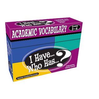 Teacher Created Resources I Have Who Has Academic Vocabulary Game, Grades 4 5