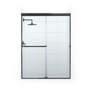 Coastal Shower Doors Paragon 3/16B Series 52 in. x 69 in. Semi Framed Sliding Shower Door with Towel Bar in Oil Rubbed Bronze and Clear Glass 5252.69ORB C