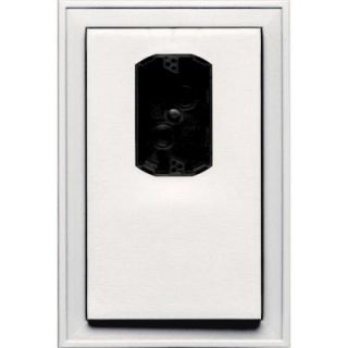 Builders Edge 8.125 in. x 12 in. #117 Bright White Jumbo Electrical Mounting Block Offset 130120005117