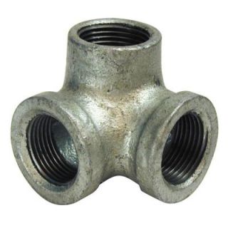 Mueller Global 3/4 in. Galvanized Malleable Iron 90 Degree Elbow with Side Outlet 510 804HN