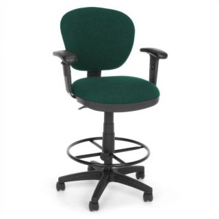 OFM Lite Use Computer Drafting Office Chair with Arms and Drafting Kit in Teal   150 AA DK 120
