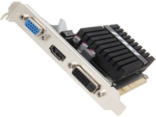 MSI Radeon HD 6450 DirectX 11 R6450 2GD3H/LP 2GB 64 Bit DDR3 PCI Express 2.0 x16 HDCP Ready Low Profile Passive Low Profile Video Card