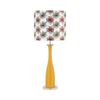 Illumine Designer Collection 26 in. Steel Table Lamp with Orange Glass Shade CLI LS 2687ORN