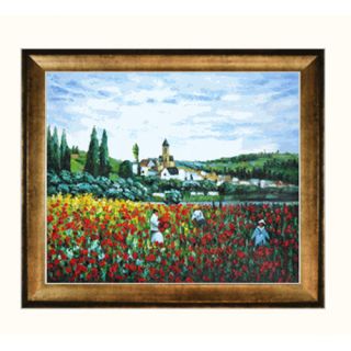 Monet Poppy Field near Vetheuil Canvas Art by Tori Home
